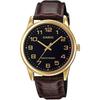 Casio MTP-V001GL-1B Analog Quartz Men's Watch Gold Black Casual Style