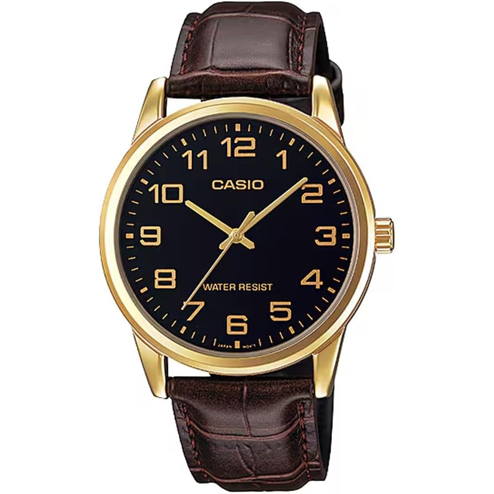 Casio MTP-V001GL-1B Analog Quartz Men s Watch Gold Black Casual Style