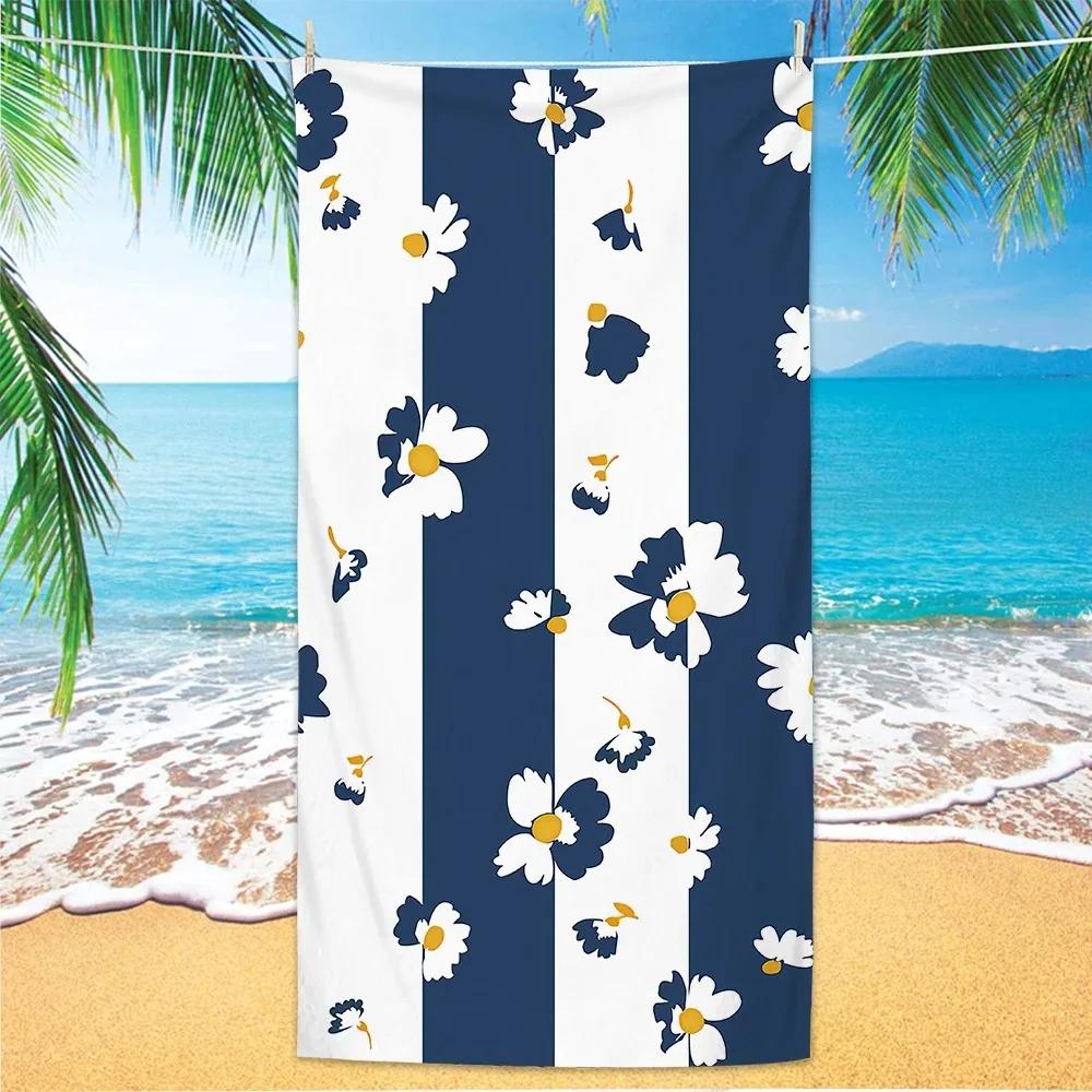 

Summer Boho Beach Towel Women Men Microfiber Quick Dry Bath Towels One Side Printed Beach Cover Sand Free Portable Travel Towel W30*H60(CM)