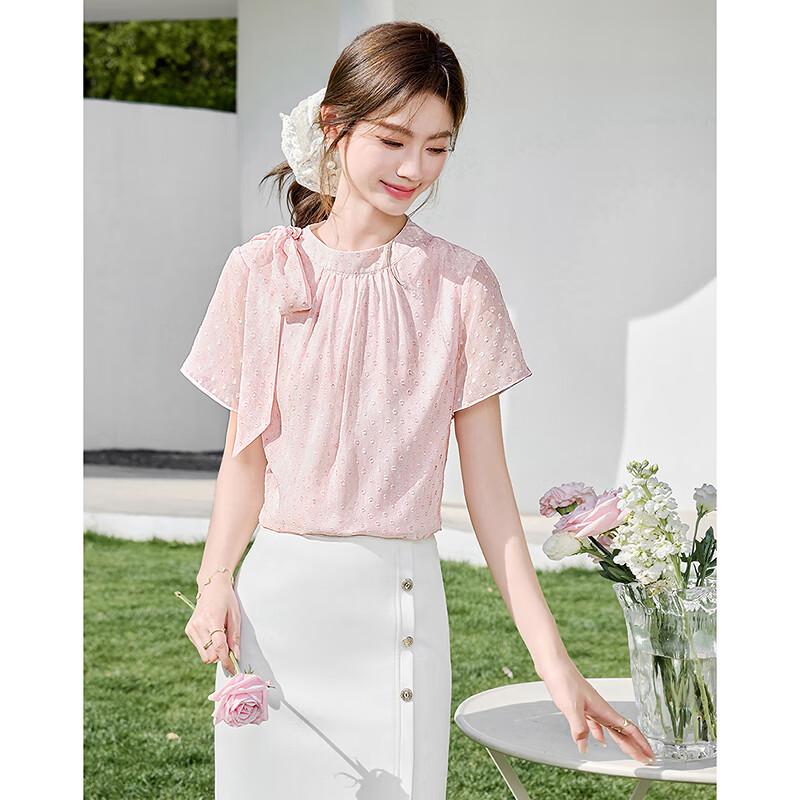 

Women s Elegant Short Sleeve Shirt M