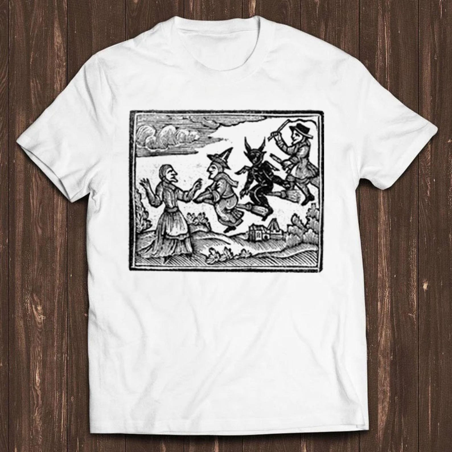 The Salem Witch Trials Witchcraft Gaming Gamer Novelty Saying Funny Meme Gift Tee Cult Movie T Shirt C694 3XL
