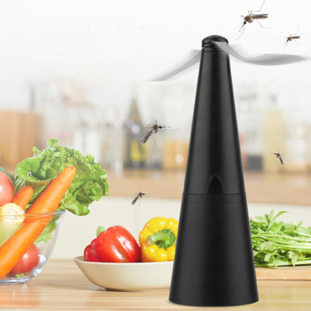 Outdoor Fly Bug Repeller Kitchen Dining Table Meal Pest Fan Desktop Tabletop Electric Battery Operated Food Protector Tool