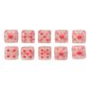 20pcs Dice Set 6 Sided Transparent Dices Rounded Corner Dice for Board Games and Teaching Math