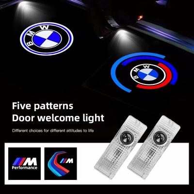 2 Stück Willkommens-Türlicht Auto Projektorlampe LED Courtesy Kabellose Dekoration für Mini Cooper One JCW F55 F56 F57 R56 Zubehör