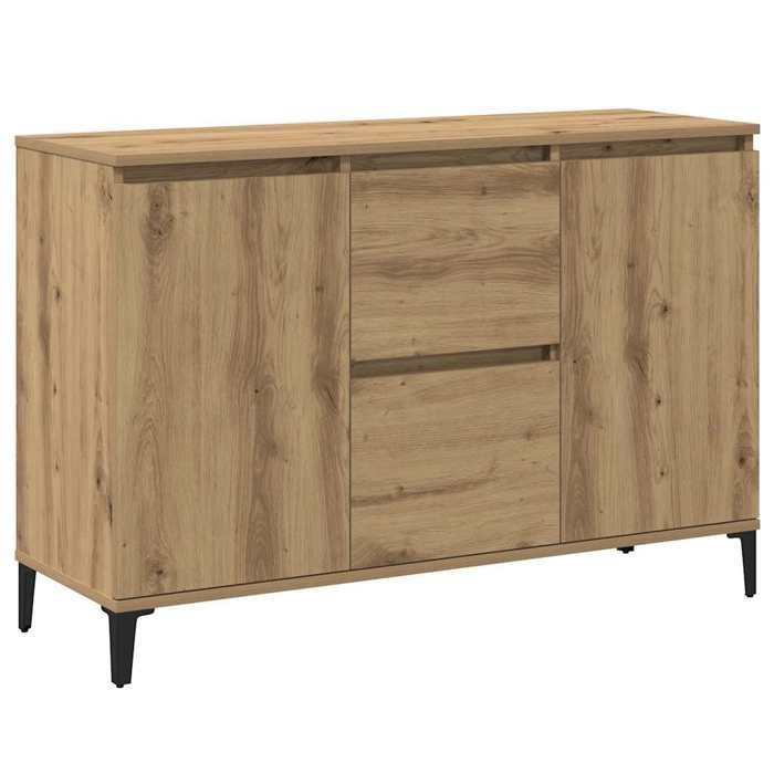 VidaXL Buffet chêne artisanal 102x35x70 cm bois d'ingénierie, armoire à livres, armoire latérale, armoire de rangement, 856487