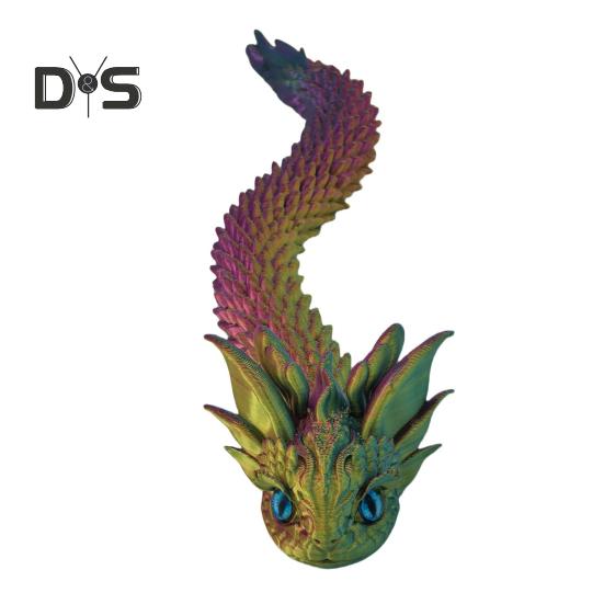 

Фигурка змеи, напечатанная на 3D-принтере, гибкая, с подвижными сочленениями, модель змеи, игрушка-антистресс, фиджет для дома, офиса, украшение для стола, ландшафт для аквариума