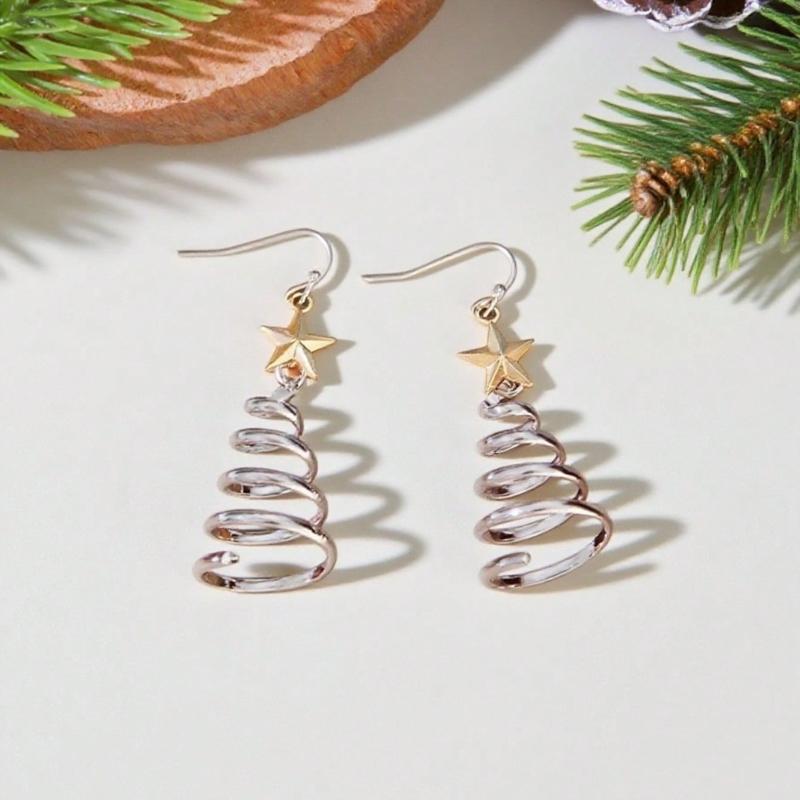 

1 пара женских асимметричных серег-кисточек в виде Санта-Клауса, модные персонализированные серьги-капли в рождественском стиле one-size