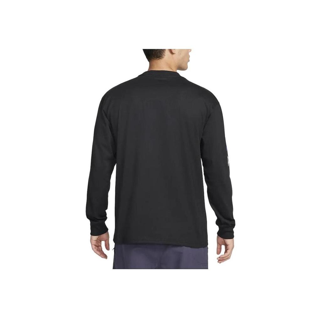 Nike Maglietta casual a maniche lunghe girocollo con stampa ACG Uomo Top Nero FQ3730-010