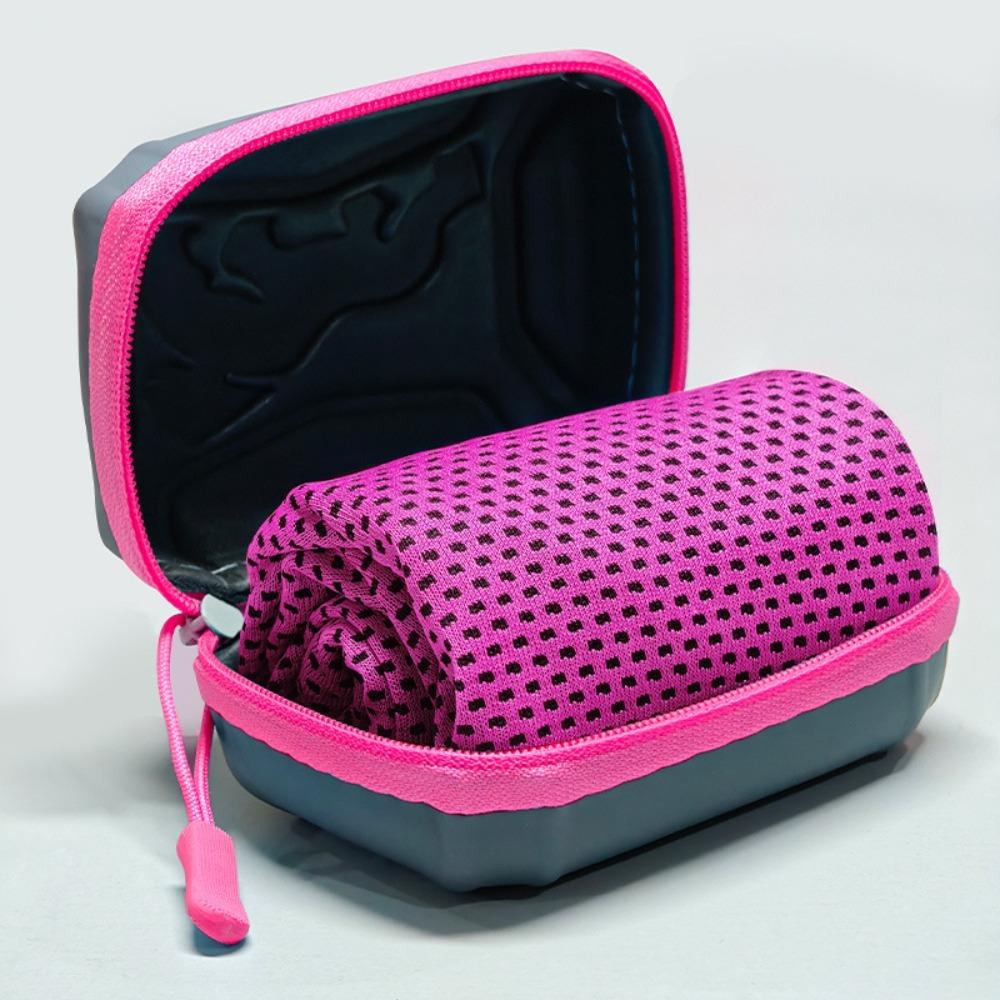 Portable Polyester Cooling Towel EVA Case Absorbent Quick Dry Towel Microfiber Ice Towel Outdoor