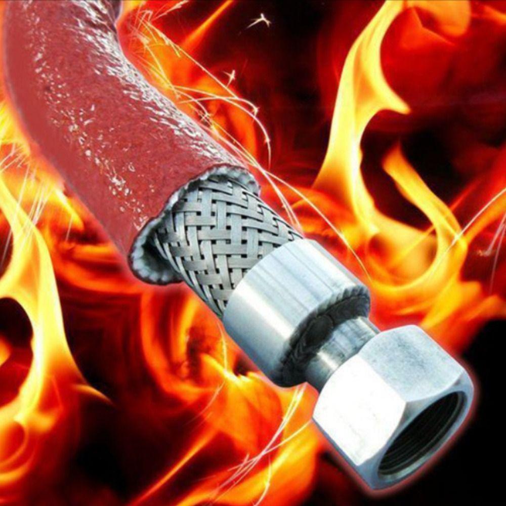 1M Fiberglass Insulation Heat Shielded Silicone Coated Fire Thermo Armor Tube  Electrical Wiring