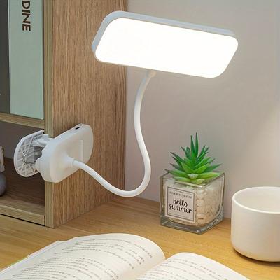 Lampada da scrivania LED a collo di cigno dimmerabile, controllo touch, altezza e temperatura colore regolabili, batteria al litio 18650 ricaricabile, luce da tavolo per interni