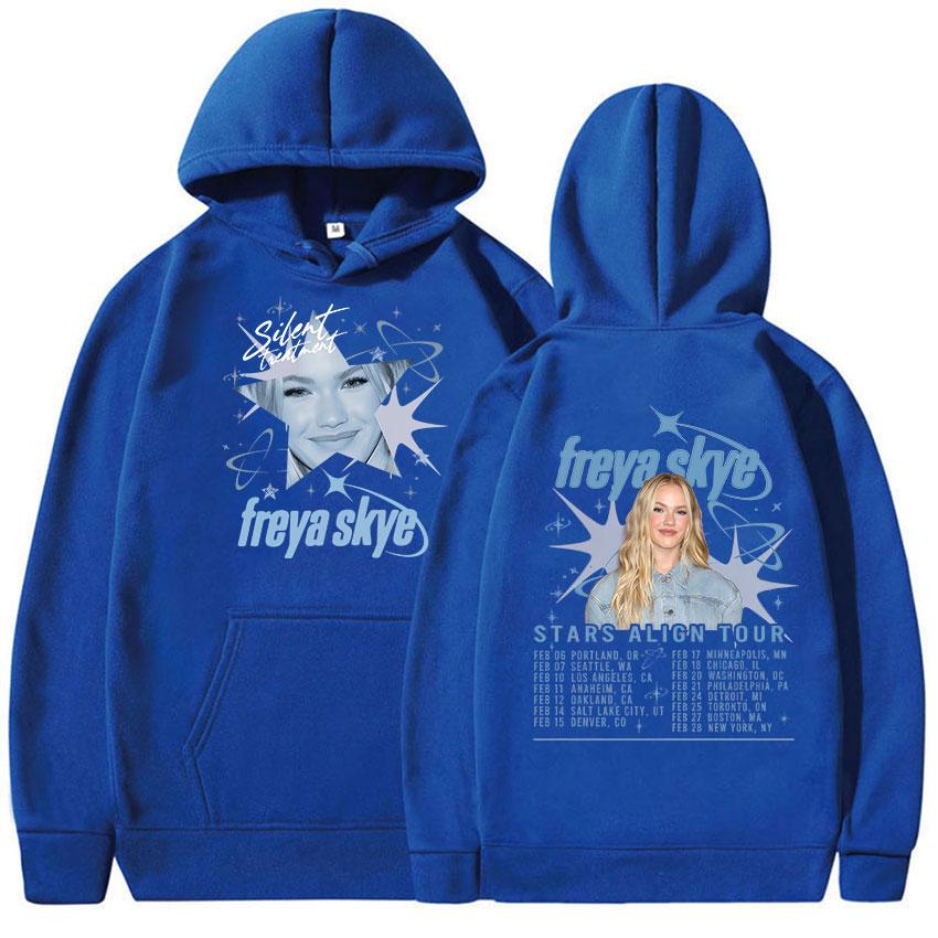 Freya Skye Stars Align Tour 2026 Print hoodie Wo Aesthetic Fashion Oversized Long sleeve Sweatshirts Fleece Streetwear