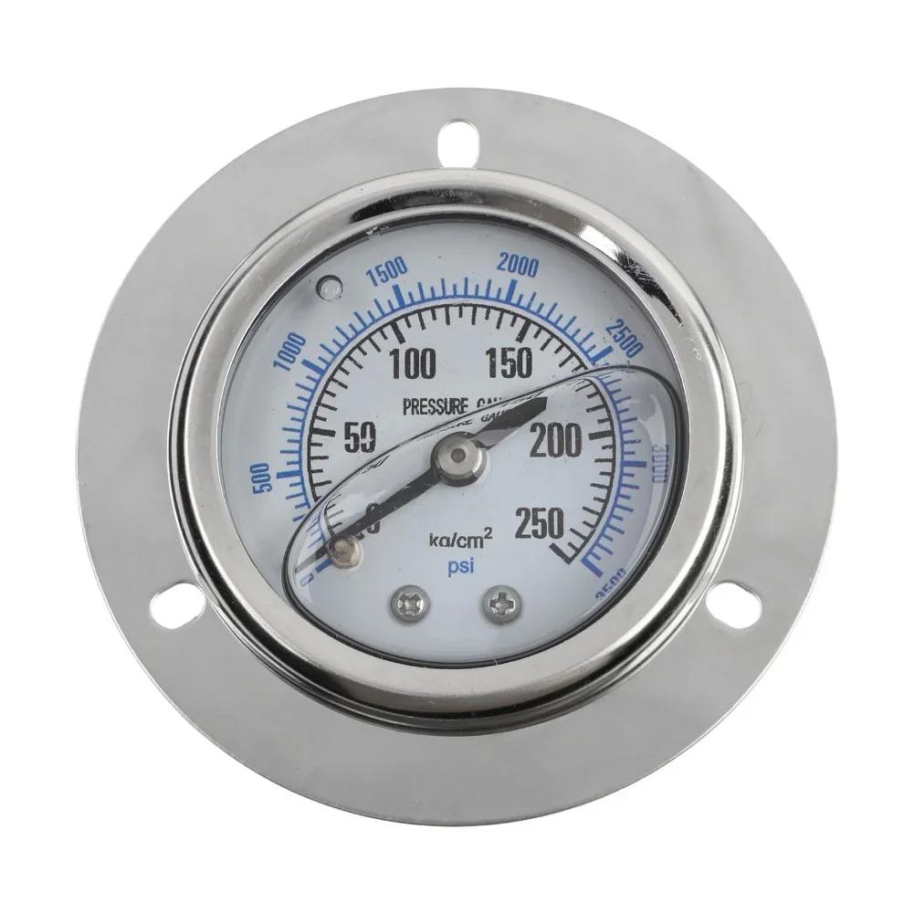 14PT Axial Pressure Gauge with Shock Resistant Edge 0 250KG Oil Pressure Measuring Instrument for Factory and Workshop Use