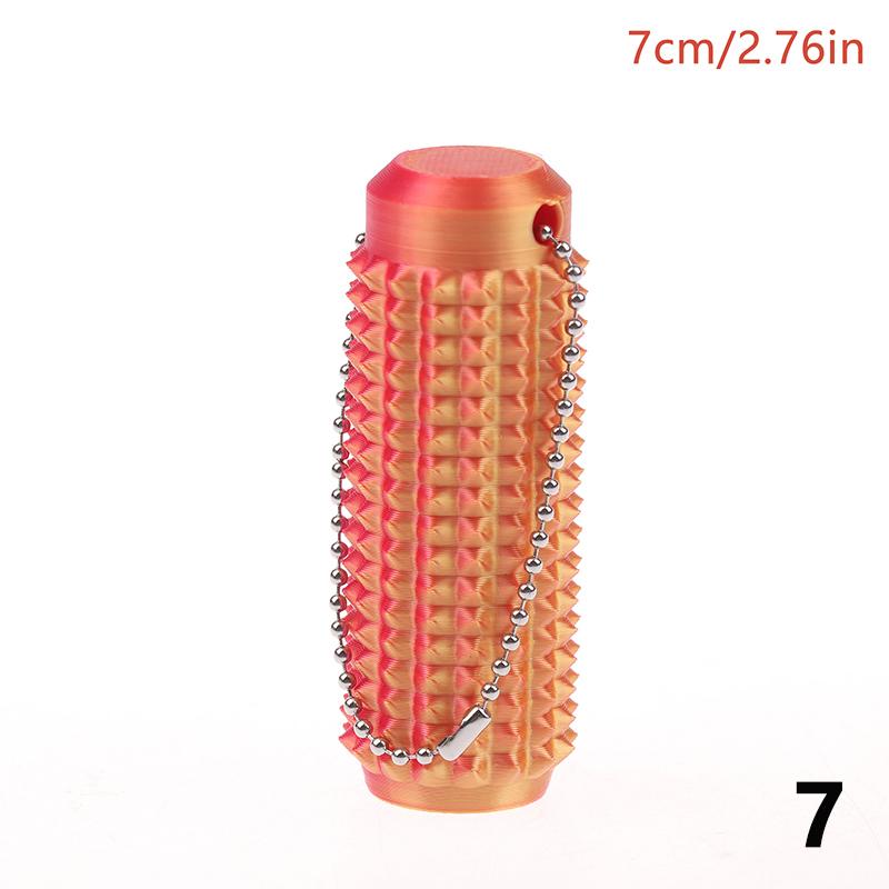 

1 Piece 7/9 Cm Spiky Grippie Stim Toy With Chain Pendant For Anxiety Relief Positive Novelty Little Pocket Mini Fidget Toy