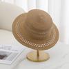 Spring and Summer New Outdoor Fashion Flat Top Straw Hat Female Internet Celebrity Live Broadcast Visor French Elegant Hat