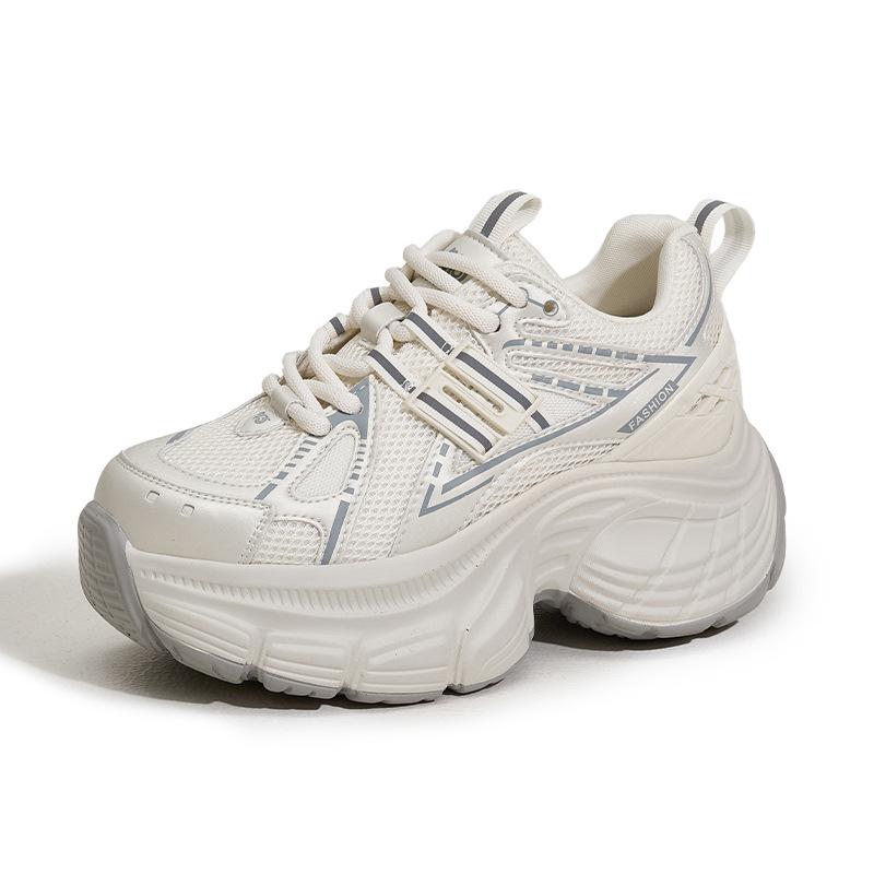 European Station Internet Celebrity Dad Shoes Women 2025 Summer New Korean Version of Fashion Mesh Versatile Thick Sole Heightening Women's Shoes
