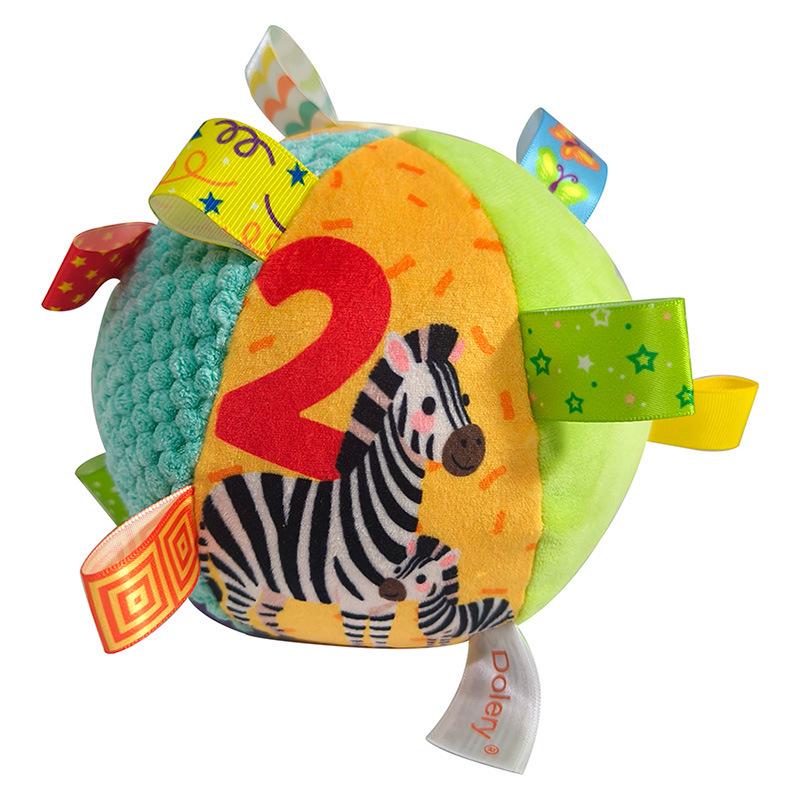 Cartoon Animal Sensory Rattle Ball: Soothing Toy for Baby's Sensory Development (0-3 Years)