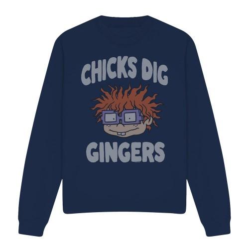 Rugrats Unisex Erwachsenen Chicks Dig Gingers Sweatshirt