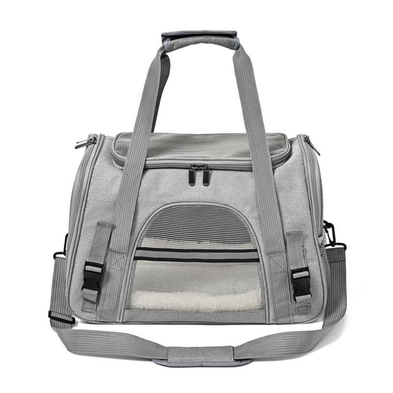 Portable Pet Carrier, Hand-held, Shoulder Bag, Crossbody Style, Foldable, Breathable, Transparent Cat and Dog Bag.