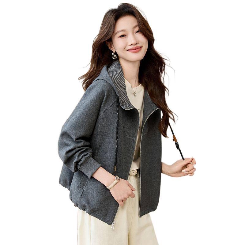 Spring Casual Niche Hooded Sweatshirt Jacket