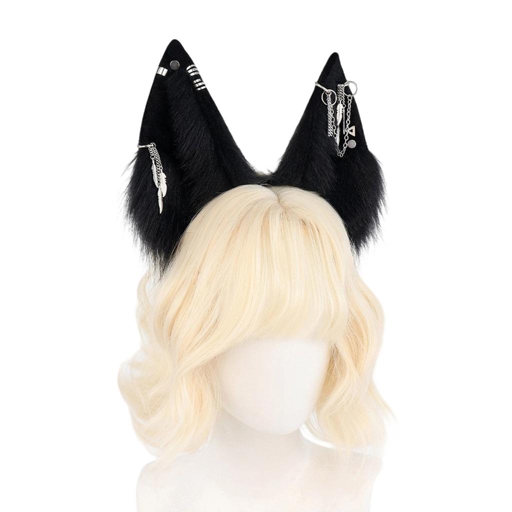 Elastic Faux Fur Wolf Ear Headband for Costume Parties Cosplay Event and Role Playing Gathering Dressingup Headwear