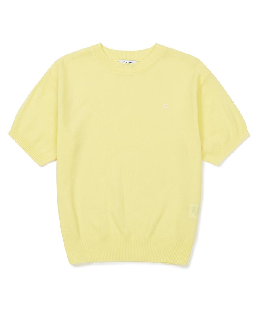 CLOVE [23Ss Clove] Logo Round Neck Knit (Lemon)
