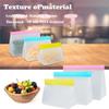 Reusable Food Storage Bag Upgrade Leakproof Top Stand Up Freezer Sandwich Ziplock Bag Silicone Peva Food Preservation Shut Bag