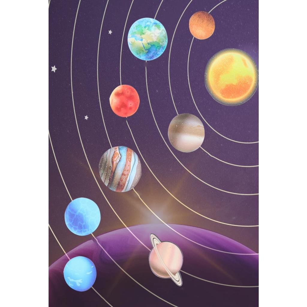 New Montessori Wooden Toys Eight Planets Puzzle Earth Sun Solar System Planets Planets Cognition Educational Toys Children Gifts