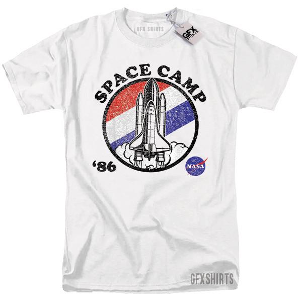 Футболка NASA Space Camp Астронавт Space X Галактика Подарок Графическая футболка Унисекс Футболка S