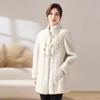 New Mother's Winter Coat Rich Woman Imitation Mink Velvet Coat Integrated Fur Medium and Long Thickened Warm