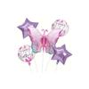 Glossy Balloon Birthday Decorations (Butterfly Set)