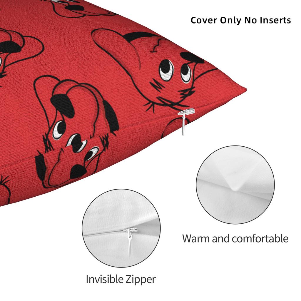 Federa per Cuscino Cane Rosso C-Clifford Federa Quadrata Federe Divertenti per Soggiorno Letto Sedia