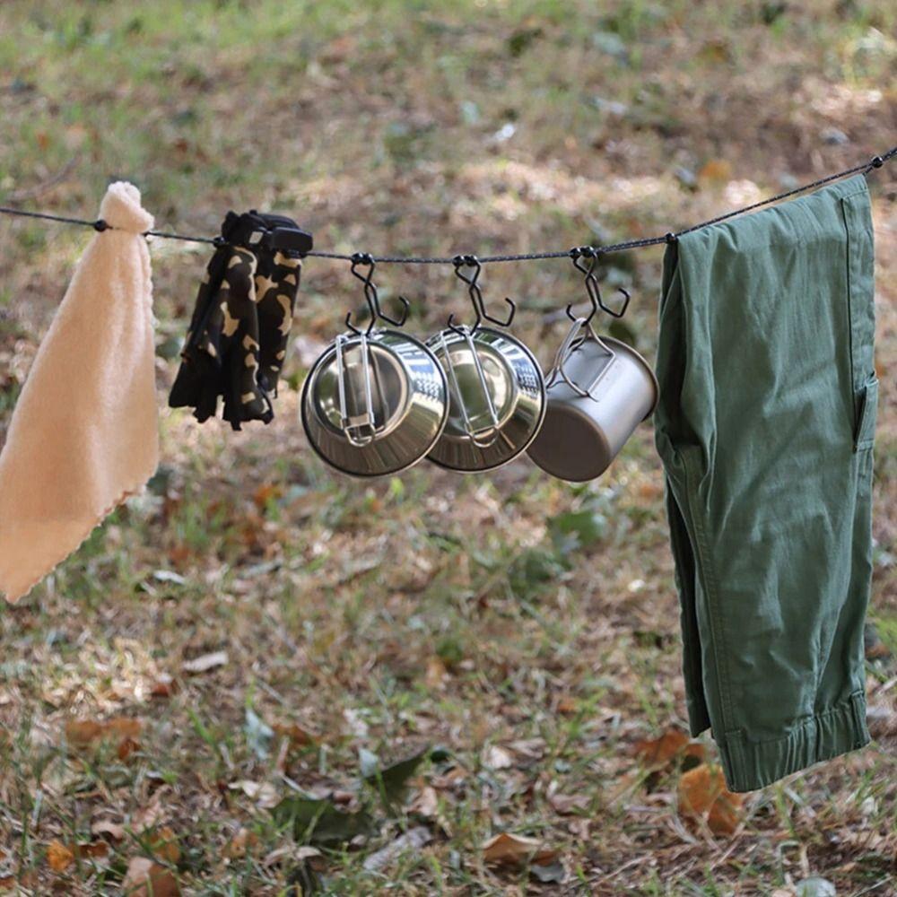 Retractable Laundry Dryer Clothes Rope Portable Travel Camping Clothesline