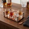 6 Holes Wine Glass Tray Stainless Steel Glass Cup Rack Durable Serving Display Tray  Kitchen