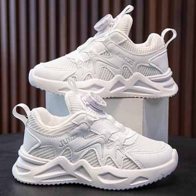 Scarpe sportive e per il tempo libero a doppia rete minimaliste e alla moda per bambini Scarpe per studenti Scarpe bianche piccole Scarpe per papà