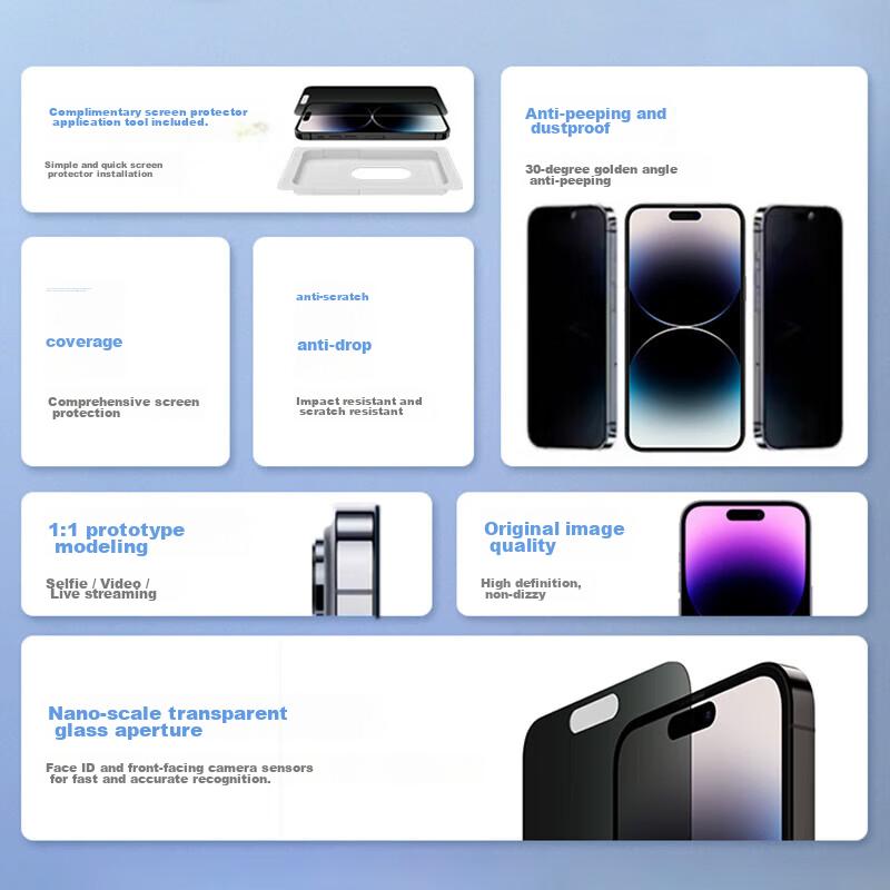 BELKIN (BELKIN) IPhone 15 Pro Max Screen Protector, Privacy Film for IPhone 15 Pro Max, Anti-Glare Film, And Shockproof OVA150