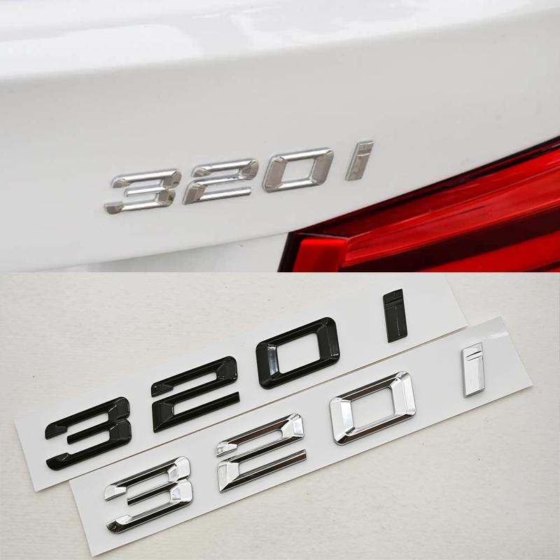 3D ABS Car Letters Logo 320d 320i Rear Trunk Badge Sticker Decals For BMW 320d 320i G20 F30 E90 Auto Exterior Accessories EJ3
