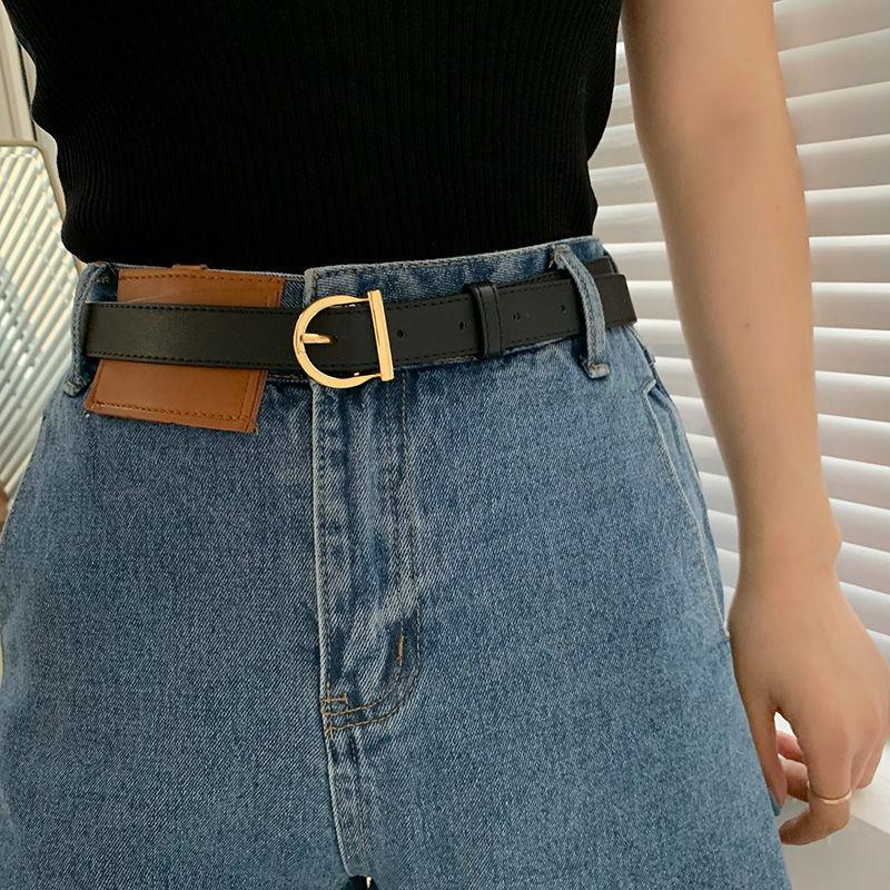 

Leather Contemporary Womens Belt In Timeless Colors Ideal For Fashionforward Outfits чорний