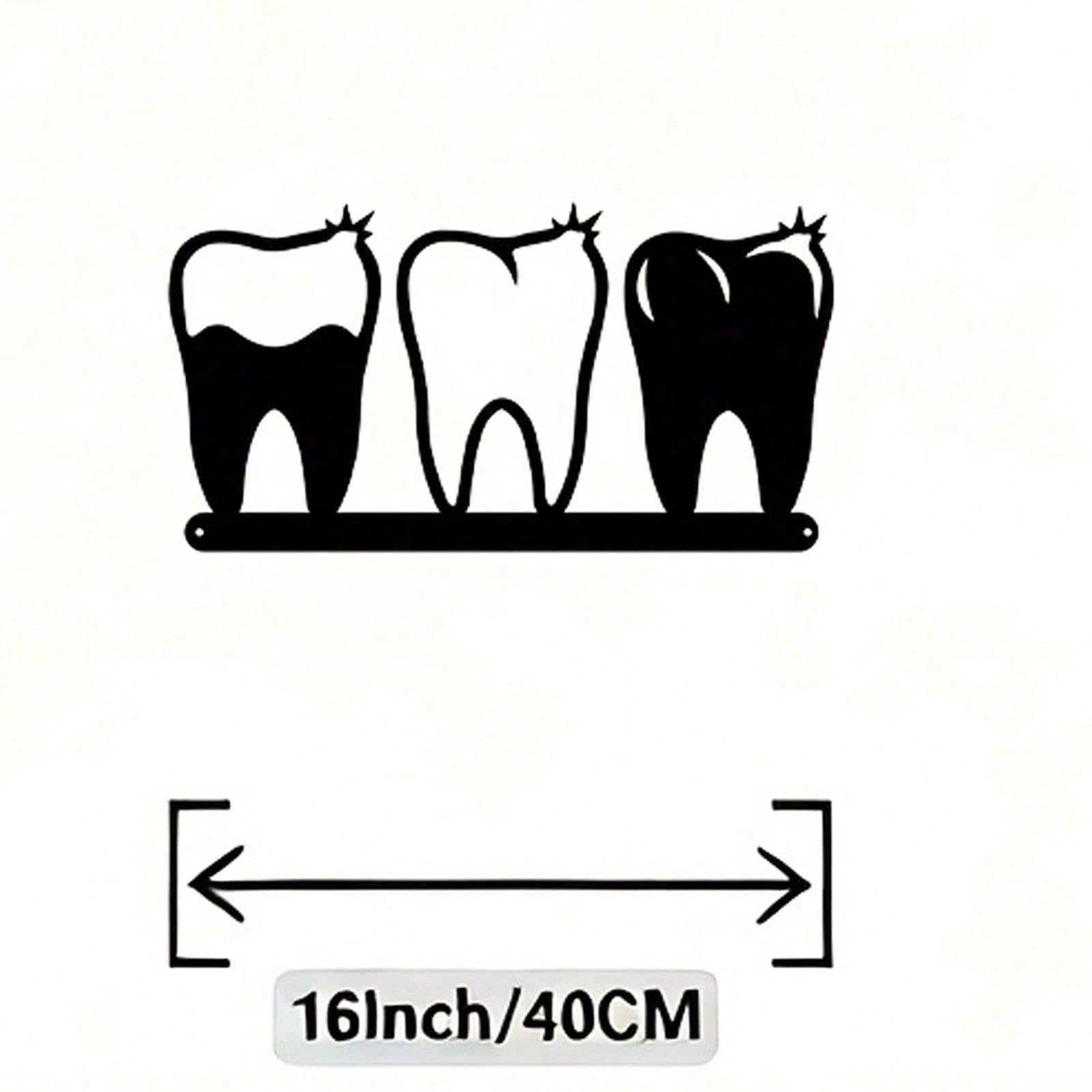 Металлическая Зубная Настенная Арт-Скульптура Антикоррозийная Железная Настенная Роспись для Клиники Офиса Домашнего Декора Подарок разноцветный