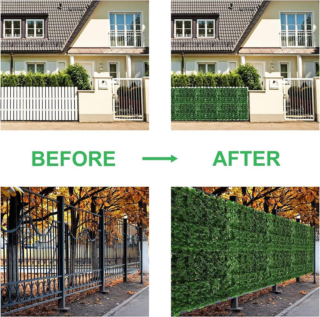 50x300 Artificial Faux Ivy Leaf Privacy Fence Panel Screen Wall Hedge Home Decor