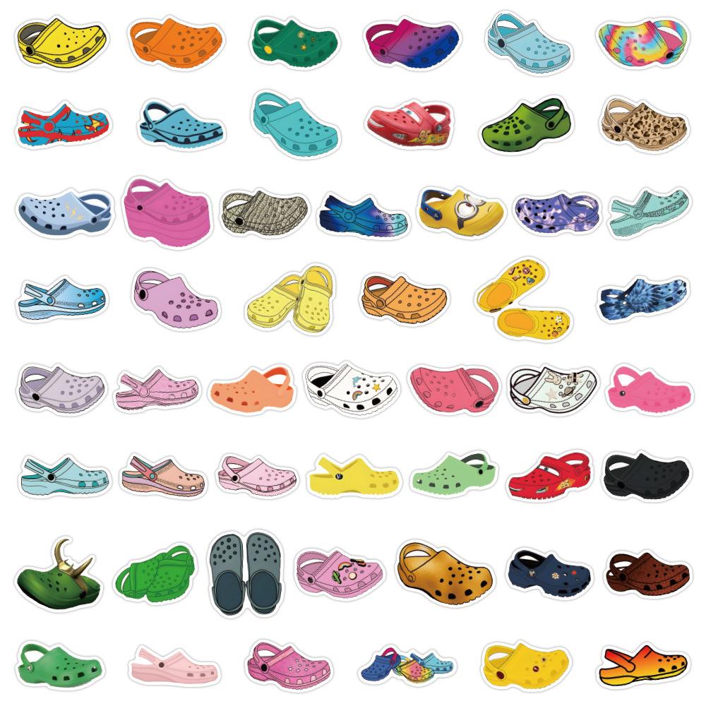 100 New Crocs Shoe Stickers Laptop Skateboard Suitcase Decoration Stickers
