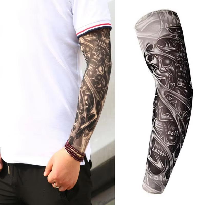 

One Sleeve Outdoor Cycling Tattoo Sunscreen Sleeves Summer Tattoo Flower Arm Sleeves Fashion Style L