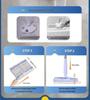 Hands-Free Washable Face Towel & Glass Cleaning Mop with Electrostatic Dust Removal