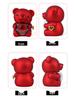 Rotating Acrylic Jewelry Box with Teddy Bear & Eternal Rose for Valentine's Day