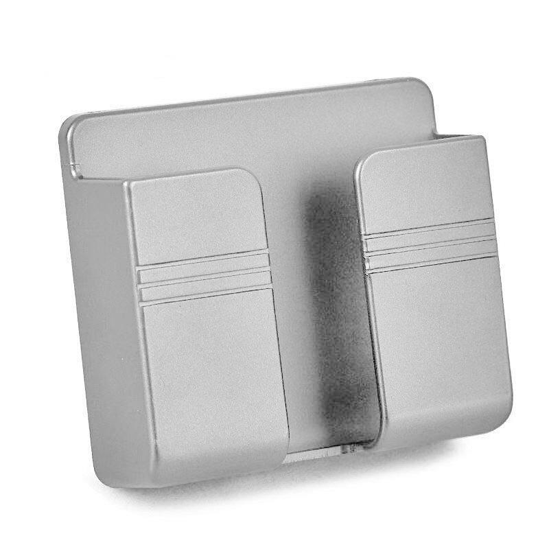 

Настенный органайзер без удара, ящик для хранения, вилка с дистанционным управлением, настенный держатель, универсальный крючок для зарядки серый