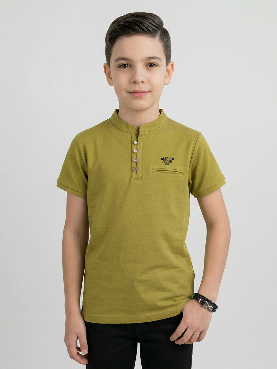 Monte Carlo Boy Regular Fit Lime Green Kurta 4-5 Years
