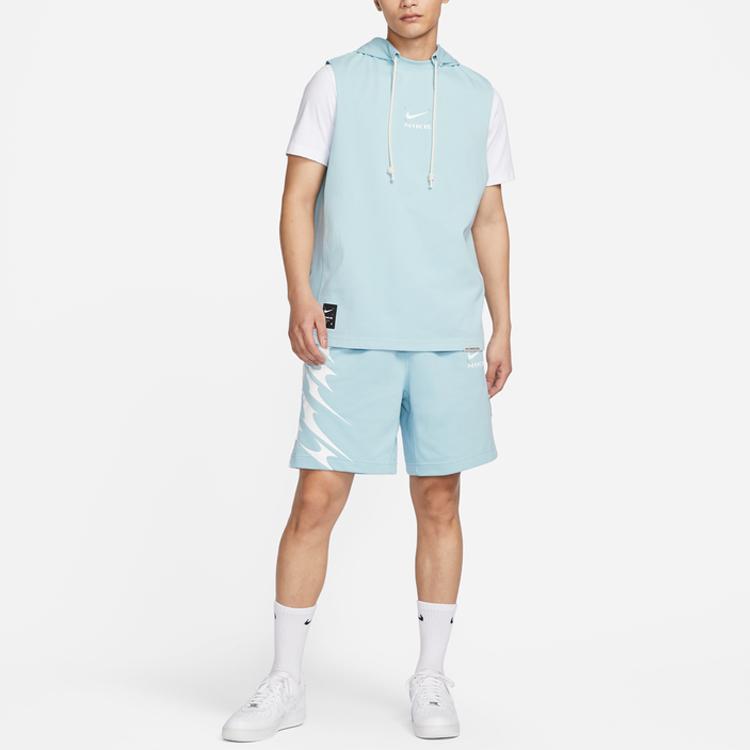 New Nike SS23 Resistant High Basketball Series Sweatshirt Men's Ecstatic Ocean Blue FJ7224-442