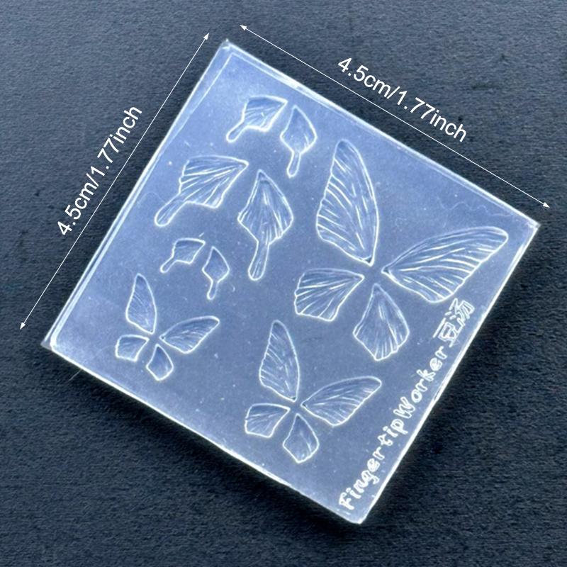 1Pcs 3D Silicone Nail Mold Butterfly Mould Stamping Plate Nails Stencils Diy Uv Gel Nail Carving Mold