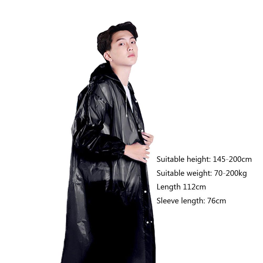 Damen Herren Langer Regenmantel Wasserdichte Regenbekleidung Outdoor Wandern Reisen Angeln Klettern Regenponcho Mit Kapuze Regenmantel Unisex Weiß