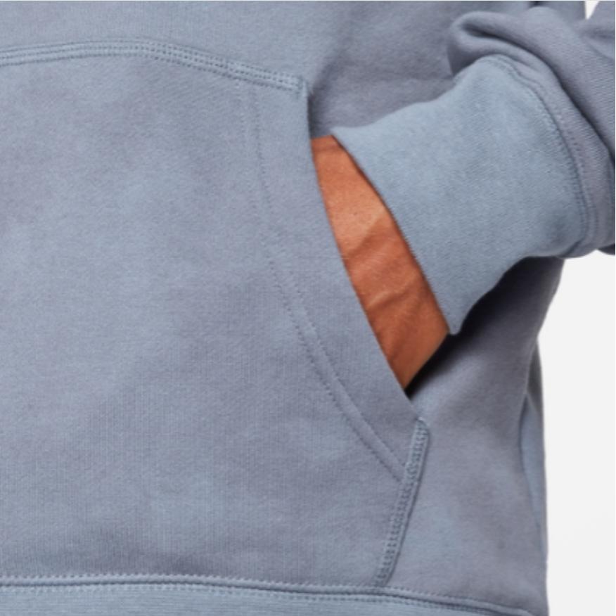 Nike Hanorac cu glugă și imprimeu cu litere pentru bărbați, hanorac gri ardezie CW7254-493